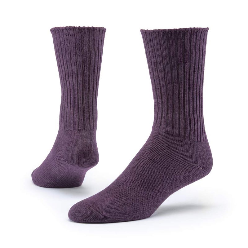 Maggie's Organic Cotton Crew Eggplant, Medium - Image 1
